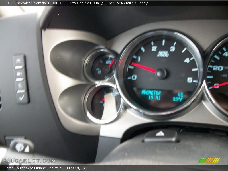 Silver Ice Metallic / Ebony 2013 Chevrolet Silverado 3500HD LT Crew Cab 4x4 Dually