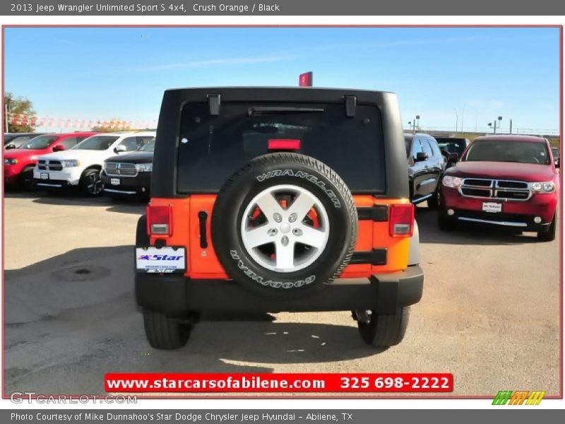 Crush Orange / Black 2013 Jeep Wrangler Unlimited Sport S 4x4