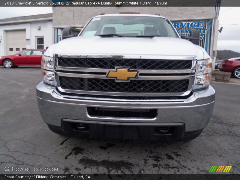 Summit White / Dark Titanium 2013 Chevrolet Silverado 3500HD LS Regular Cab 4x4 Dually