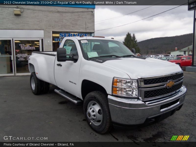 Summit White / Dark Titanium 2013 Chevrolet Silverado 3500HD LS Regular Cab 4x4 Dually