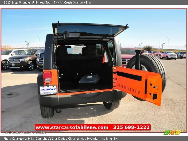 Crush Orange / Black 2013 Jeep Wrangler Unlimited Sport S 4x4