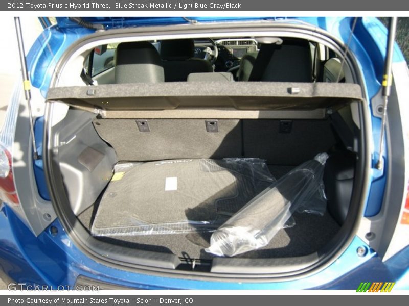 Blue Streak Metallic / Light Blue Gray/Black 2012 Toyota Prius c Hybrid Three