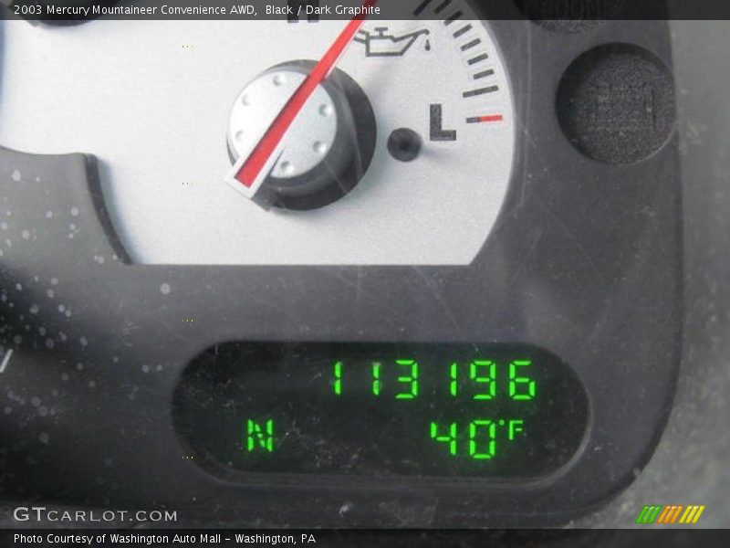 Black / Dark Graphite 2003 Mercury Mountaineer Convenience AWD