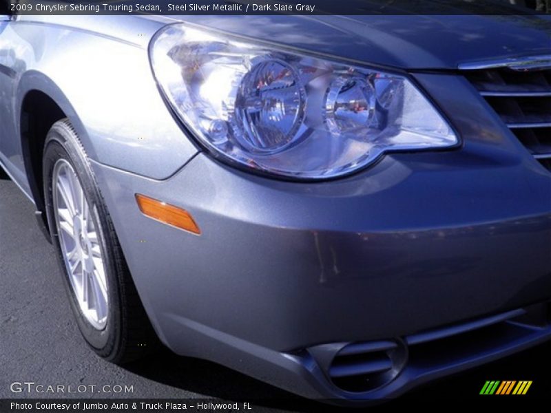 Steel Silver Metallic / Dark Slate Gray 2009 Chrysler Sebring Touring Sedan