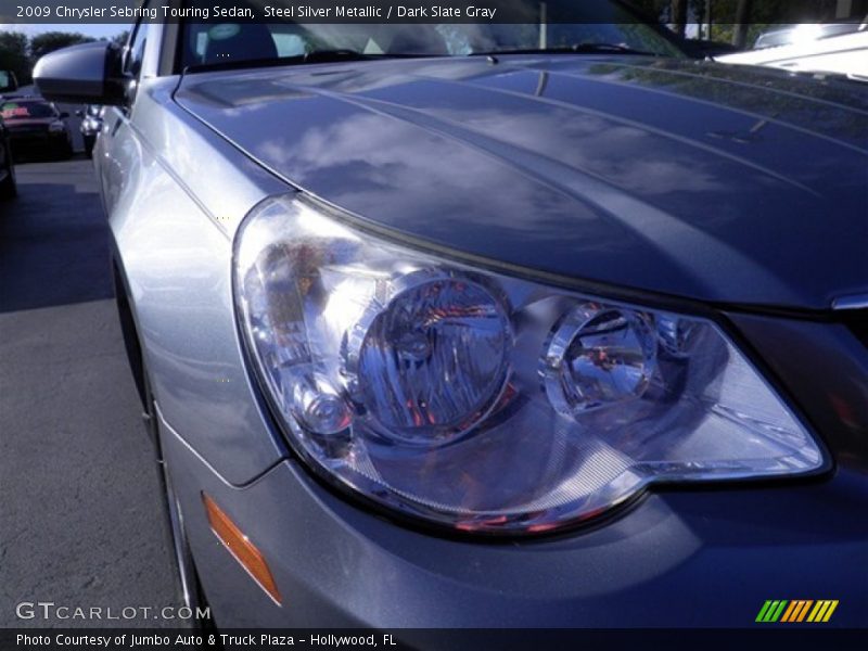 Steel Silver Metallic / Dark Slate Gray 2009 Chrysler Sebring Touring Sedan
