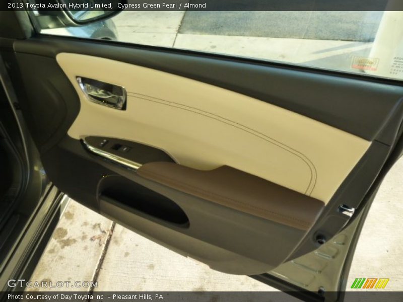 Cypress Green Pearl / Almond 2013 Toyota Avalon Hybrid Limited