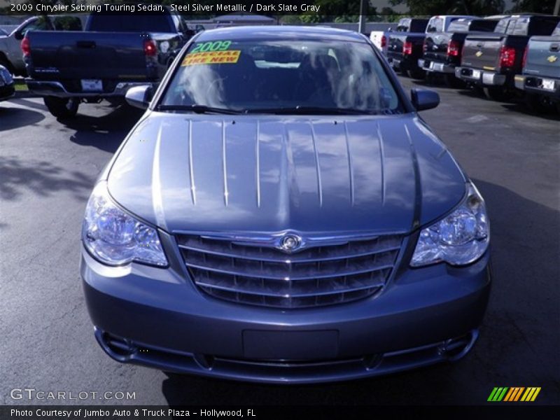 Steel Silver Metallic / Dark Slate Gray 2009 Chrysler Sebring Touring Sedan