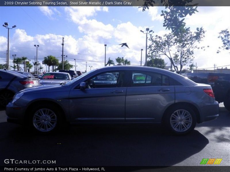 Steel Silver Metallic / Dark Slate Gray 2009 Chrysler Sebring Touring Sedan