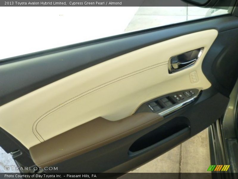 Cypress Green Pearl / Almond 2013 Toyota Avalon Hybrid Limited