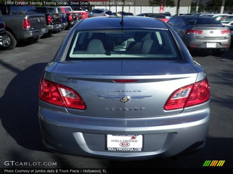 Steel Silver Metallic / Dark Slate Gray 2009 Chrysler Sebring Touring Sedan