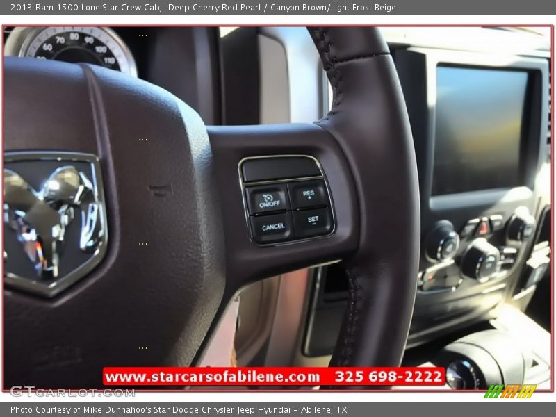 Deep Cherry Red Pearl / Canyon Brown/Light Frost Beige 2013 Ram 1500 Lone Star Crew Cab