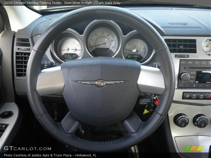 Steel Silver Metallic / Dark Slate Gray 2009 Chrysler Sebring Touring Sedan