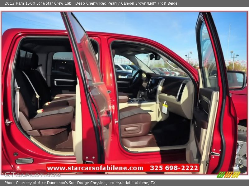 Deep Cherry Red Pearl / Canyon Brown/Light Frost Beige 2013 Ram 1500 Lone Star Crew Cab