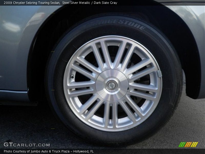 Steel Silver Metallic / Dark Slate Gray 2009 Chrysler Sebring Touring Sedan