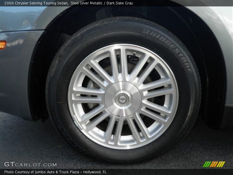 Steel Silver Metallic / Dark Slate Gray 2009 Chrysler Sebring Touring Sedan