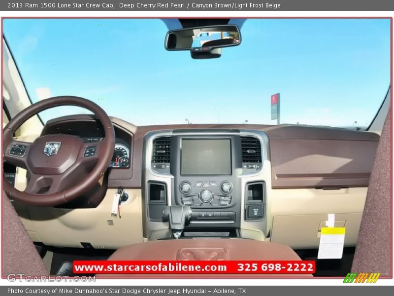 Deep Cherry Red Pearl / Canyon Brown/Light Frost Beige 2013 Ram 1500 Lone Star Crew Cab