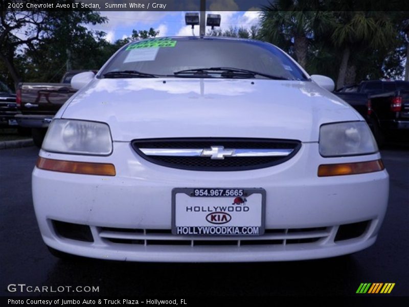 Summit White / Gray 2005 Chevrolet Aveo LT Sedan