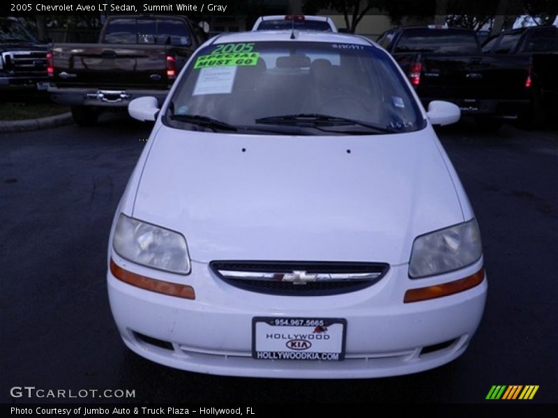 Summit White / Gray 2005 Chevrolet Aveo LT Sedan