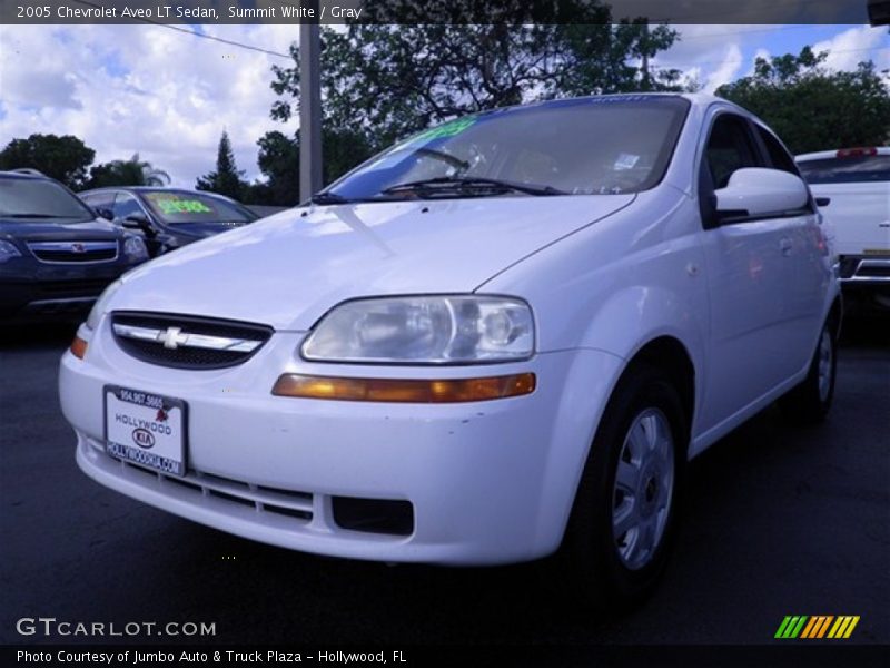 Summit White / Gray 2005 Chevrolet Aveo LT Sedan