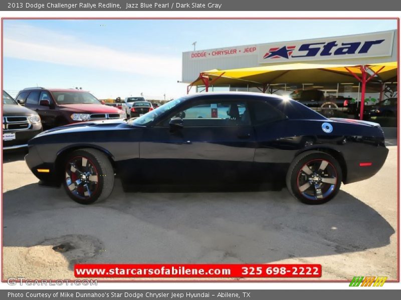 Jazz Blue Pearl / Dark Slate Gray 2013 Dodge Challenger Rallye Redline
