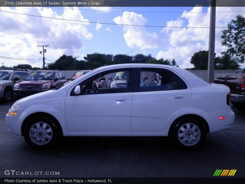 Summit White / Gray 2005 Chevrolet Aveo LT Sedan