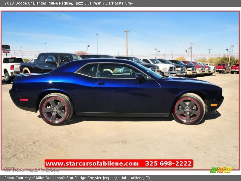 Jazz Blue Pearl / Dark Slate Gray 2013 Dodge Challenger Rallye Redline