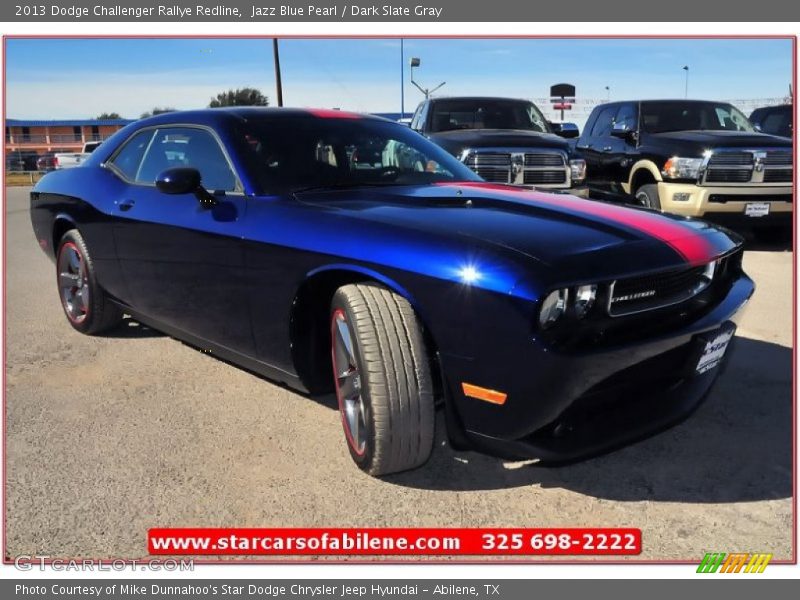 Jazz Blue Pearl / Dark Slate Gray 2013 Dodge Challenger Rallye Redline