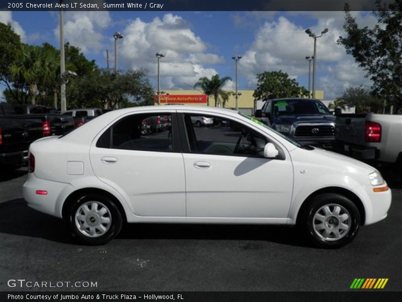 Summit White / Gray 2005 Chevrolet Aveo LT Sedan