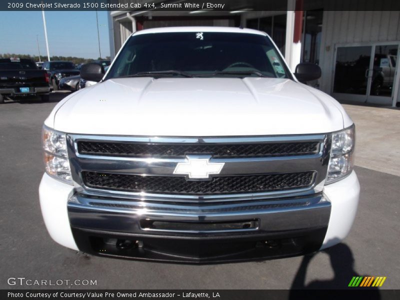 Summit White / Ebony 2009 Chevrolet Silverado 1500 Extended Cab 4x4