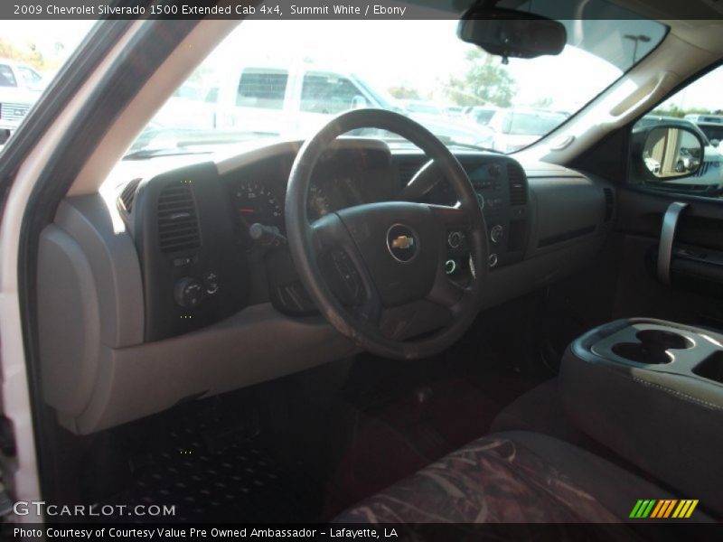 Summit White / Ebony 2009 Chevrolet Silverado 1500 Extended Cab 4x4