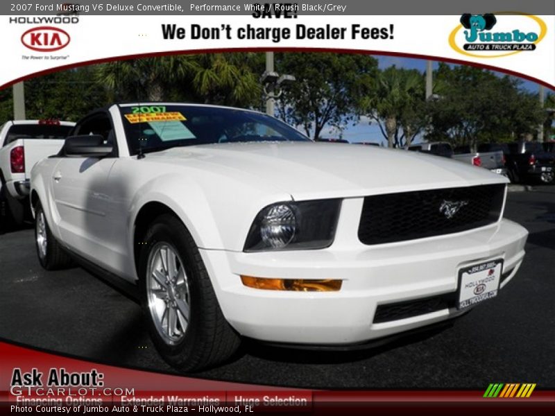 Performance White / Roush Black/Grey 2007 Ford Mustang V6 Deluxe Convertible