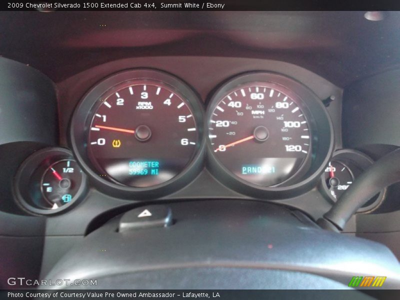 Summit White / Ebony 2009 Chevrolet Silverado 1500 Extended Cab 4x4