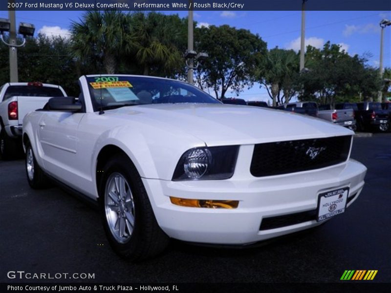 Performance White / Roush Black/Grey 2007 Ford Mustang V6 Deluxe Convertible