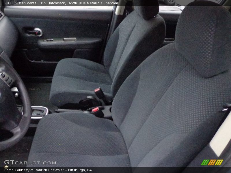 Arctic Blue Metallic / Charcoal 2012 Nissan Versa 1.8 S Hatchback