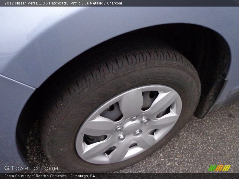 Arctic Blue Metallic / Charcoal 2012 Nissan Versa 1.8 S Hatchback