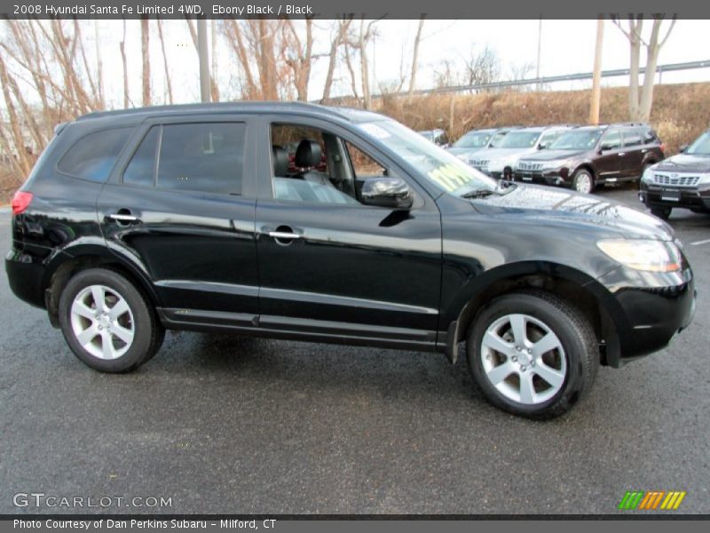 Ebony Black / Black 2008 Hyundai Santa Fe Limited 4WD