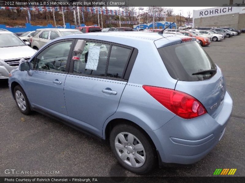 Arctic Blue Metallic / Charcoal 2012 Nissan Versa 1.8 S Hatchback