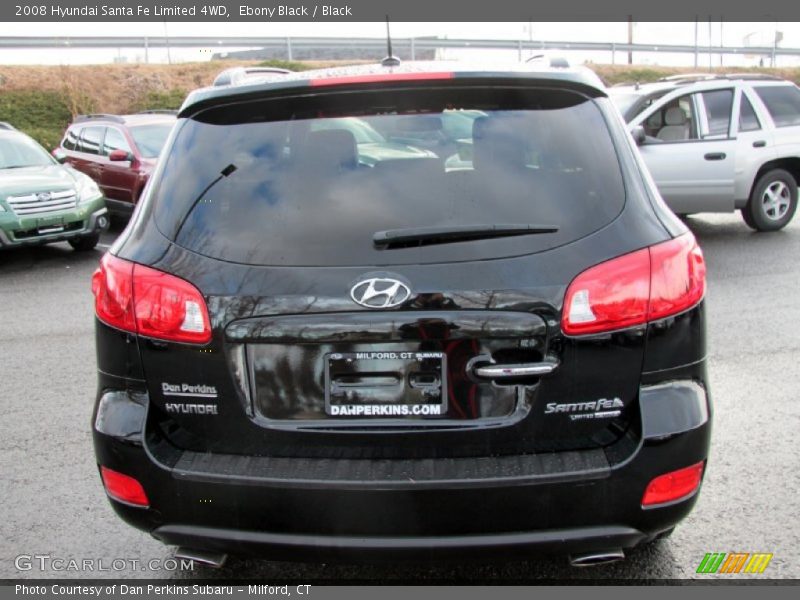 Ebony Black / Black 2008 Hyundai Santa Fe Limited 4WD