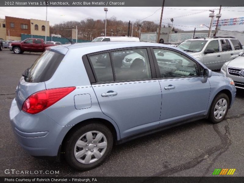 Arctic Blue Metallic / Charcoal 2012 Nissan Versa 1.8 S Hatchback
