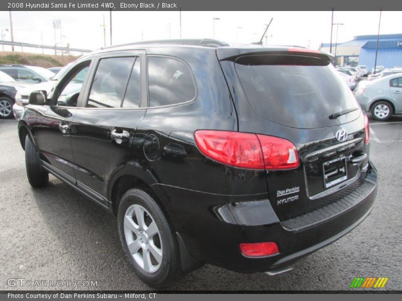 Ebony Black / Black 2008 Hyundai Santa Fe Limited 4WD