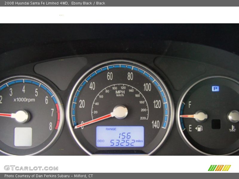 Ebony Black / Black 2008 Hyundai Santa Fe Limited 4WD