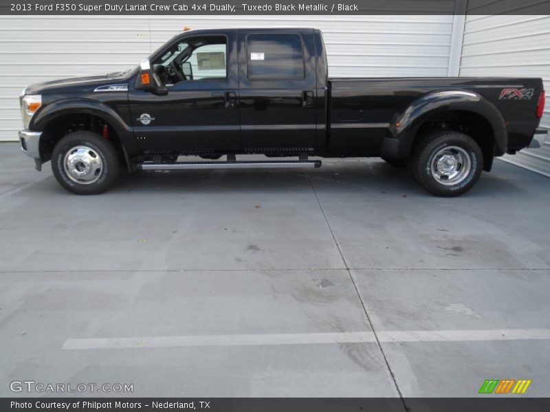Tuxedo Black Metallic / Black 2013 Ford F350 Super Duty Lariat Crew Cab 4x4 Dually
