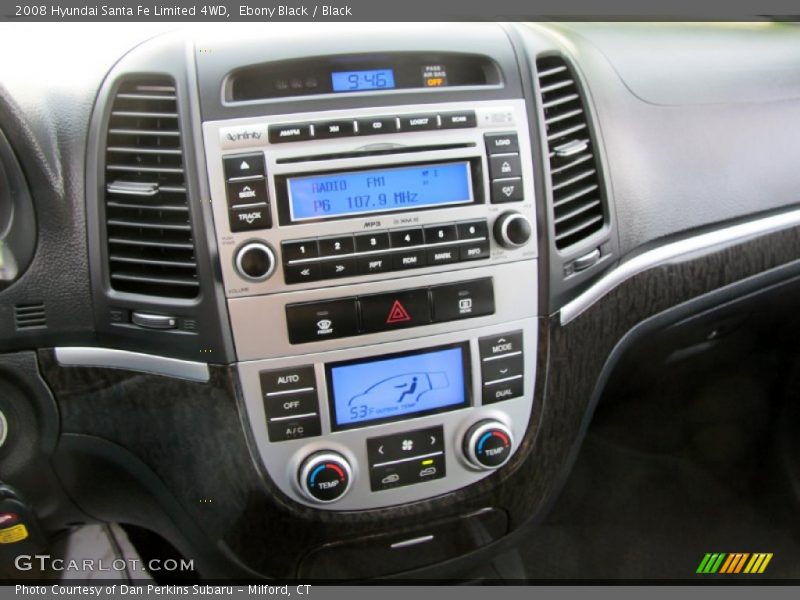 Ebony Black / Black 2008 Hyundai Santa Fe Limited 4WD