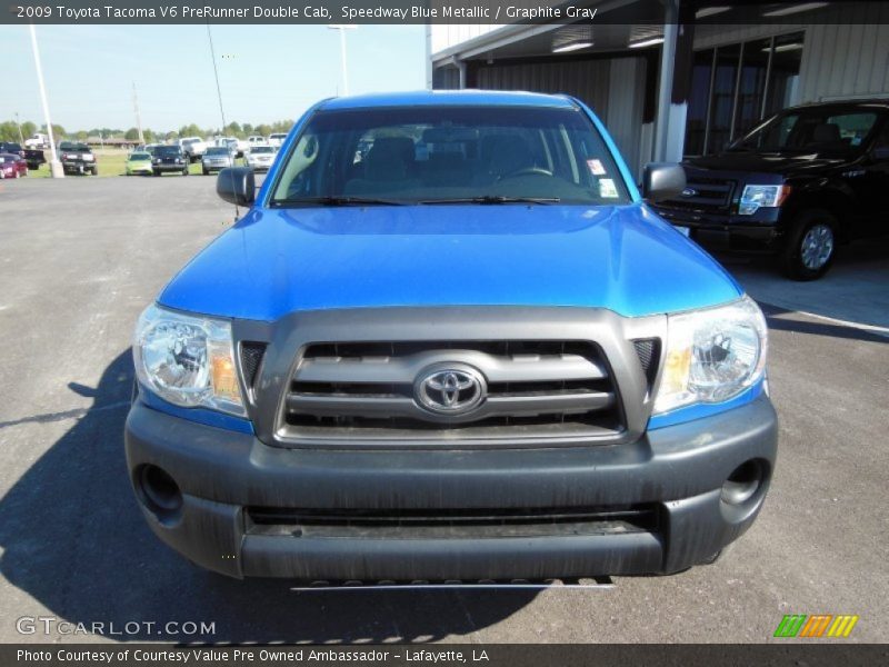 Speedway Blue Metallic / Graphite Gray 2009 Toyota Tacoma V6 PreRunner Double Cab