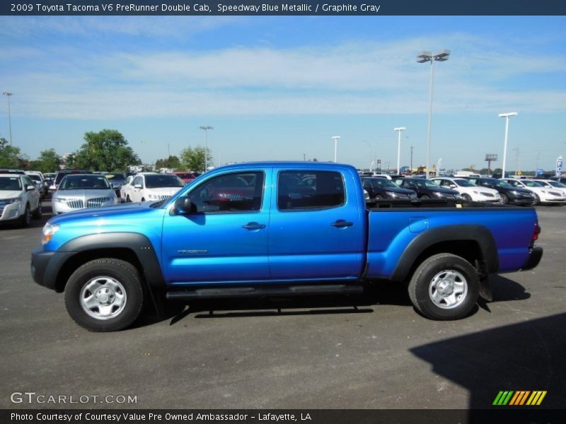 Speedway Blue Metallic / Graphite Gray 2009 Toyota Tacoma V6 PreRunner Double Cab
