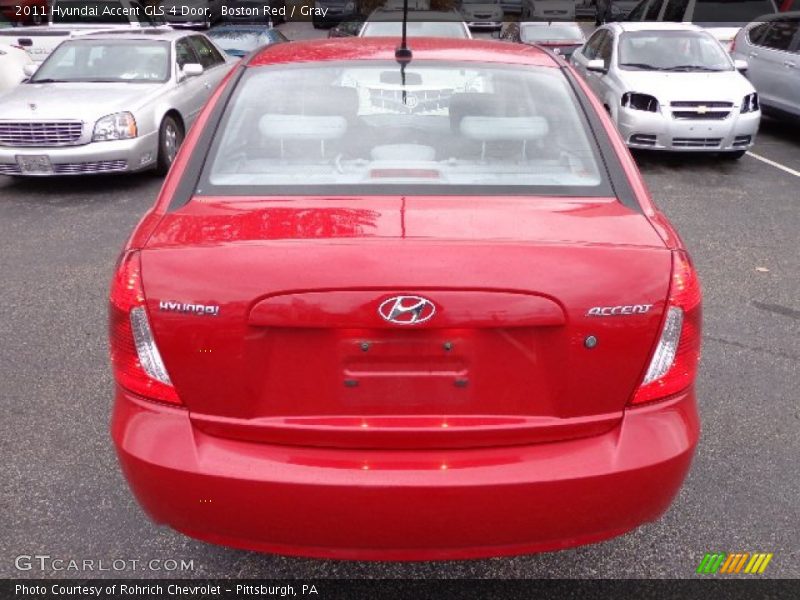 Boston Red / Gray 2011 Hyundai Accent GLS 4 Door