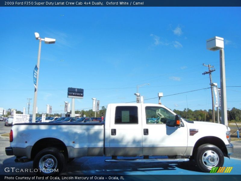 Oxford White / Camel 2009 Ford F350 Super Duty Lariat Crew Cab 4x4 Dually