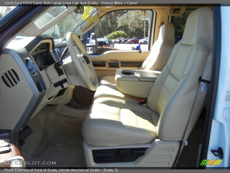 Oxford White / Camel 2009 Ford F350 Super Duty Lariat Crew Cab 4x4 Dually