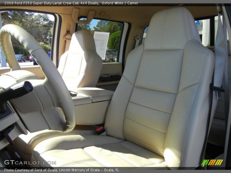 Oxford White / Camel 2009 Ford F350 Super Duty Lariat Crew Cab 4x4 Dually