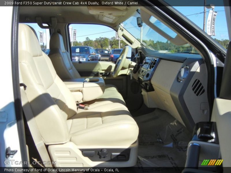 Oxford White / Camel 2009 Ford F350 Super Duty Lariat Crew Cab 4x4 Dually